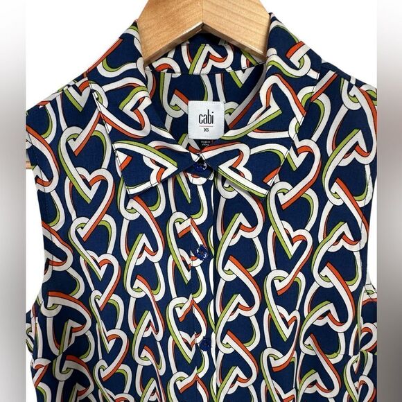 Cabi Amour Interlocking Heart Chain Sheath Dress Duster Size XS - Picture 5 of 12